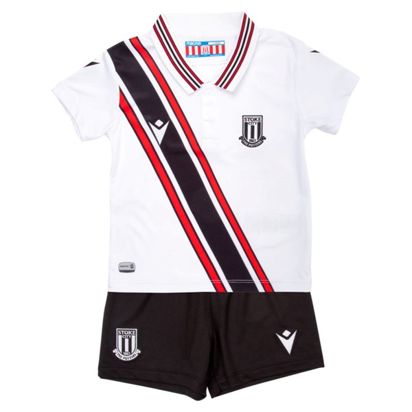 Camiseta Stoke City Segunda equipo Niño 2022-23 Blanco